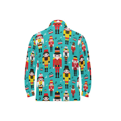Nutcracker Pattern Print Design A03 Long Sleeve Polo Shirt For Men's