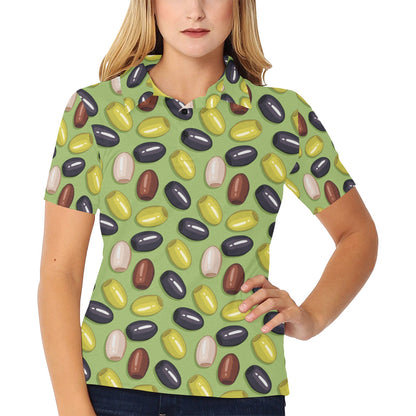 Olive Print Design LKS301 Women's Polo Shirt