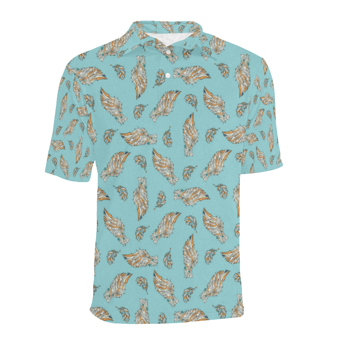 Angel Wings Pattern Print Design 03 Men Polo Shirt