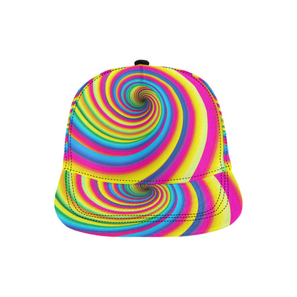 Vortex Twist Swirl Rainbow Design Snapback Cap