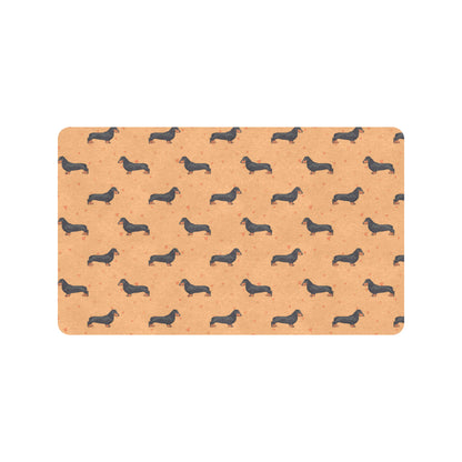 Dachshund Draw Print Pattern Rubber Doormat