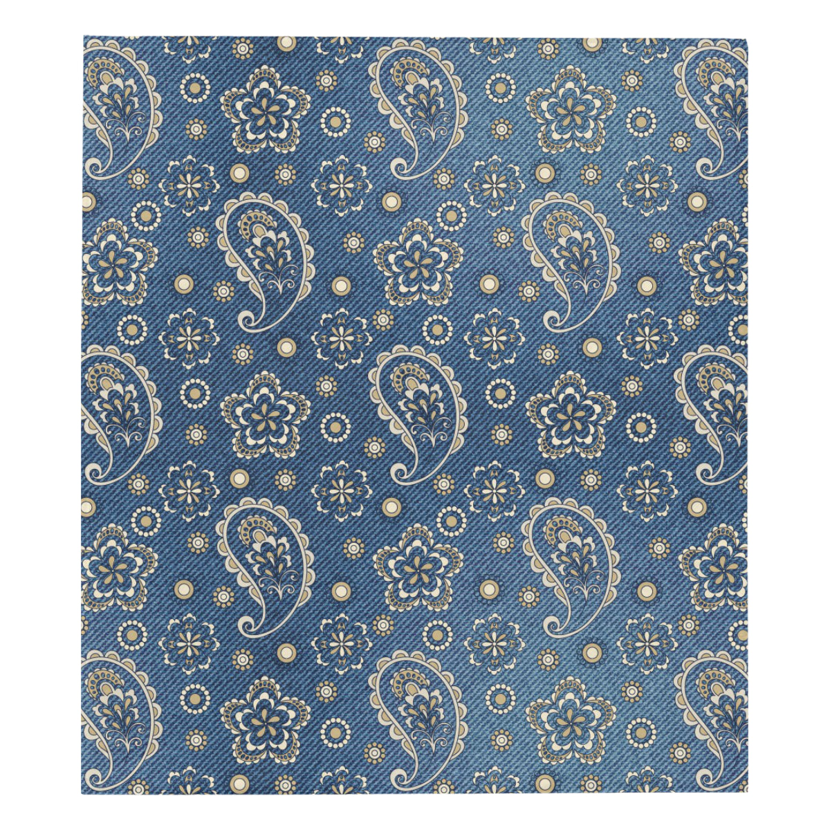 Jean Paisley Pattern Print Design 01 Premium Quilt