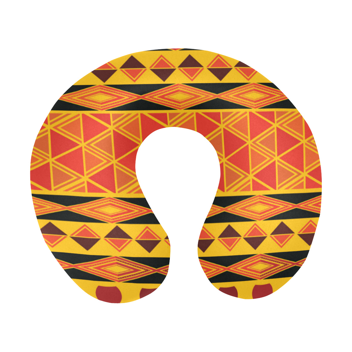 African Pattern Print Design 01 U-Shaped Travel Neck Pillow