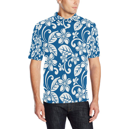 Plumeria Pattern Print Design PM013 Men Polo Shirt
