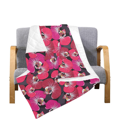 Orchid Red Pattern Print Design OR05 Premium Quilt