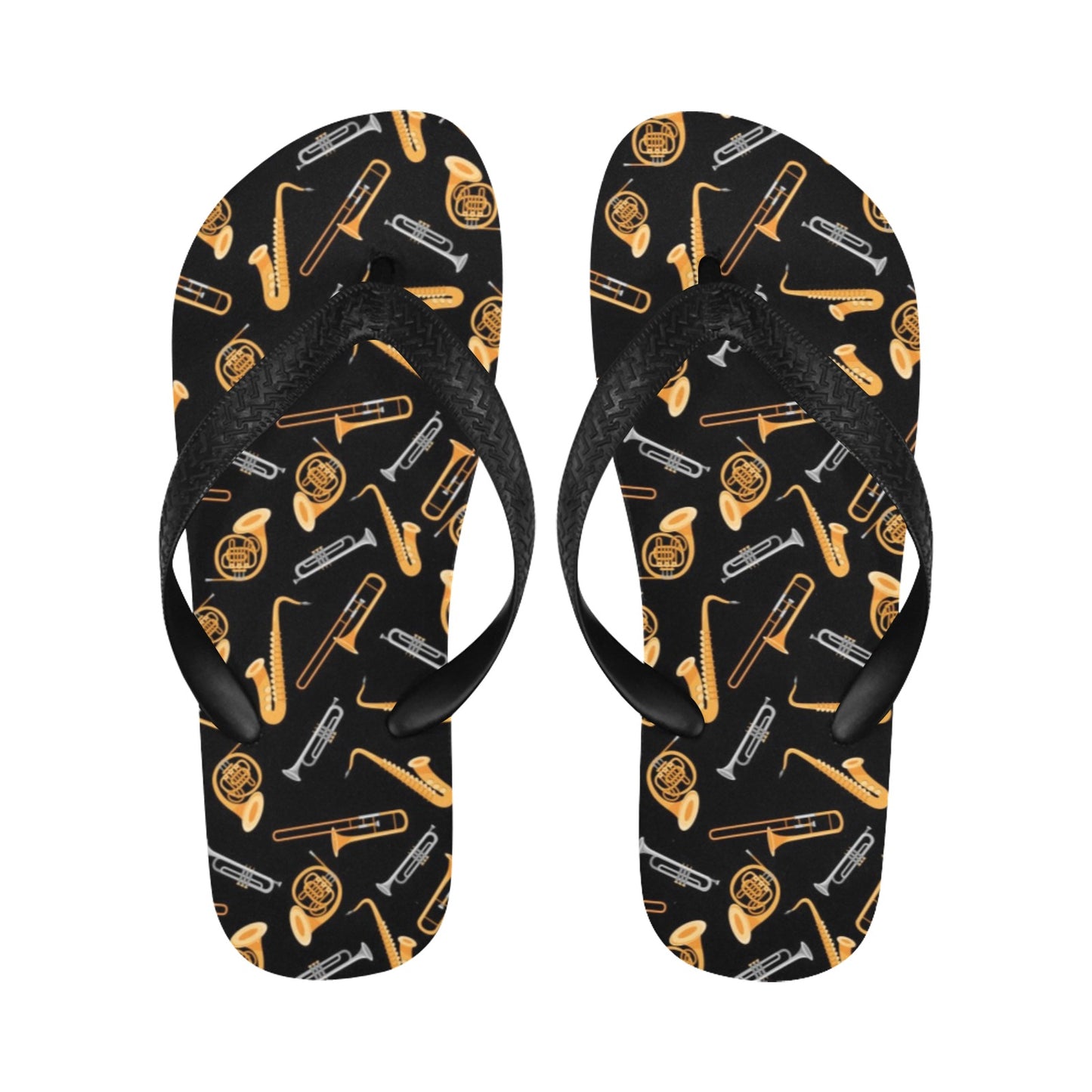 Saxophone Print Design LKS403 Flip Flops