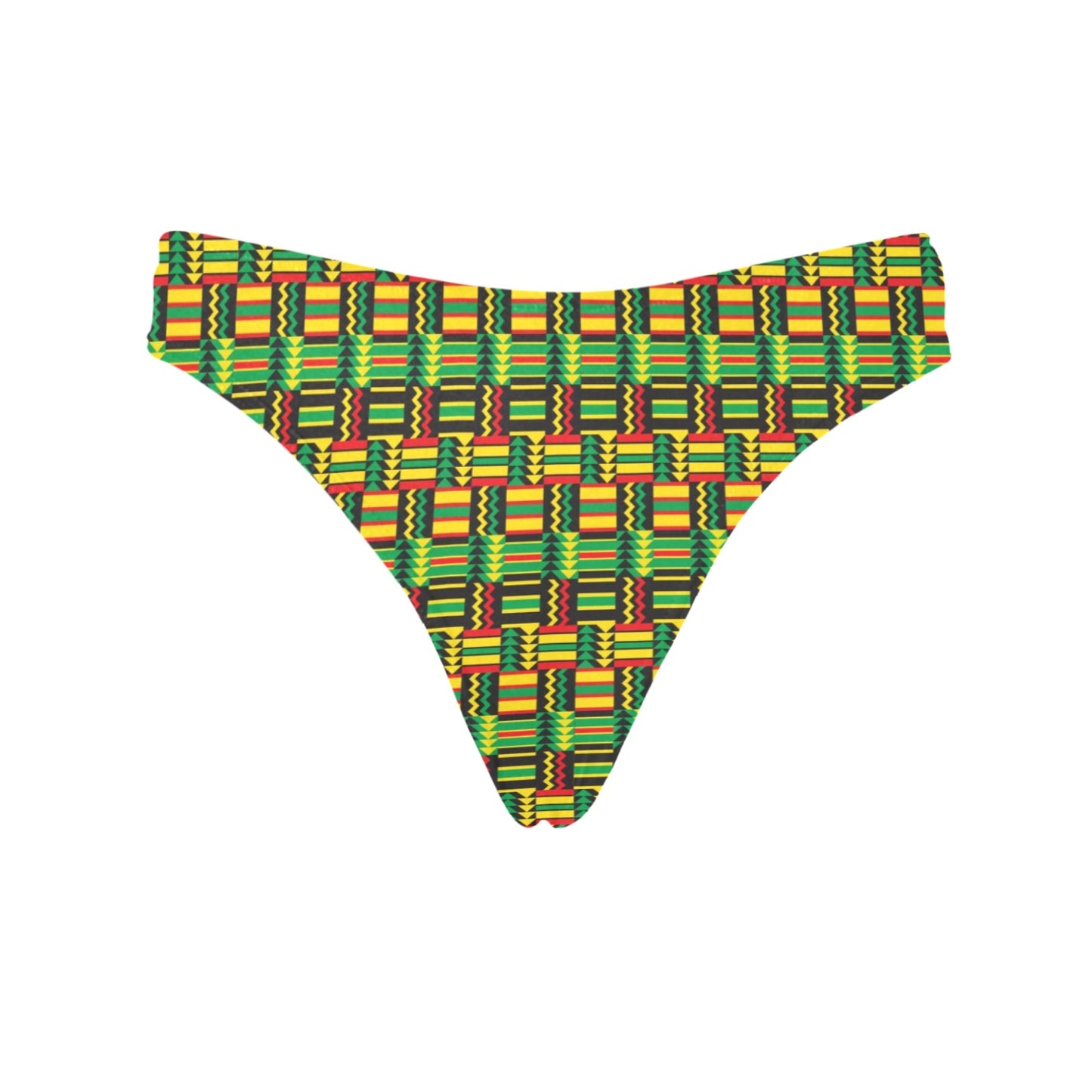 African Zip Zag Print Pattern Women's Thongs