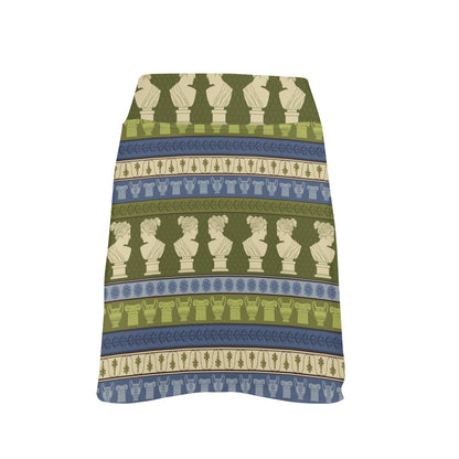 Ancient Greek Statue Print Design LKS301 17" Golf & Pickleball Skort with Pockets
