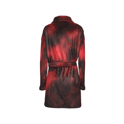 Nebula Pattern Print Design A03 Women's Fleece Robe