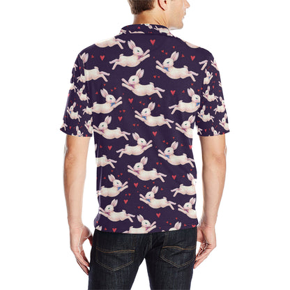 Rabbit Pattern Print Design RB016 Men Polo Shirt