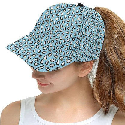 Penguin Happy Print Snapback Cap