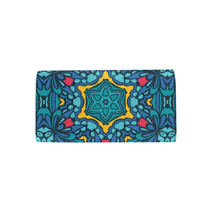 Kaleidoscope Pattern Print Design 04 Women's Trifold Wallet