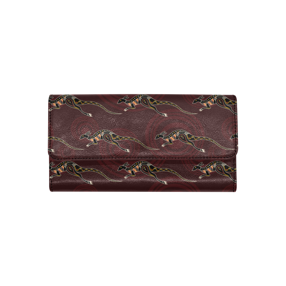 Kangaroos Pattern Print Design 05 Women's Trifold Wallet