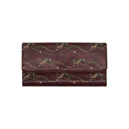 Kangaroos Pattern Print Design 05 Women's Trifold Wallet