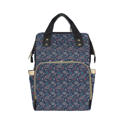 Badminton Pattern Print Design 03 Diaper Bag Backpack