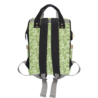 Brussels Sprouts Pattern Print Design 01 Diaper Bag Backpack