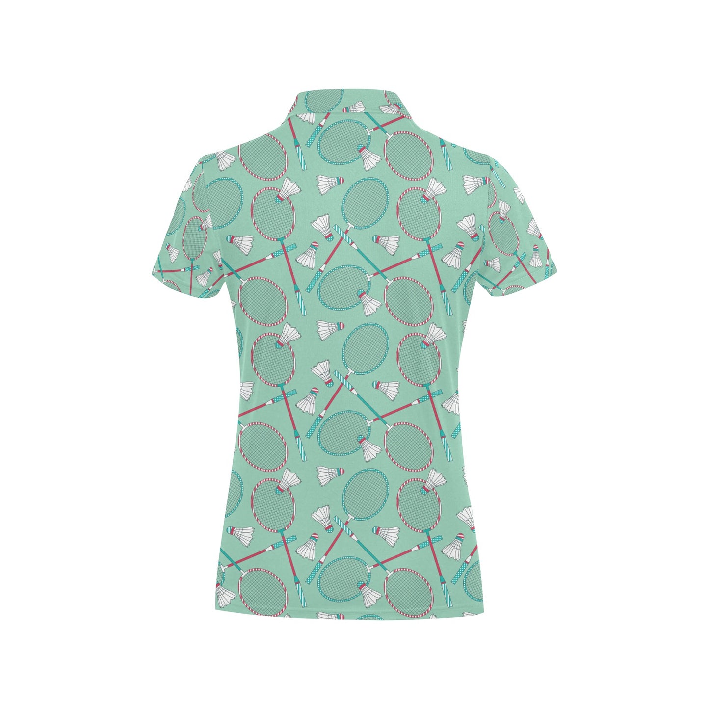Badminton Pattern Print Design 05 Women's Polo Shirt