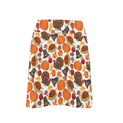 Thanksgiving Print Design LKS304 17" Golf & Pickleball Skort with Pockets