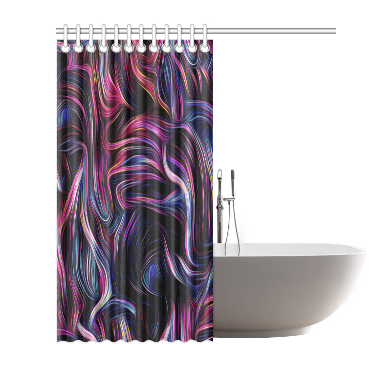 Liquid Pattern Print Design 01 Shower Curtain