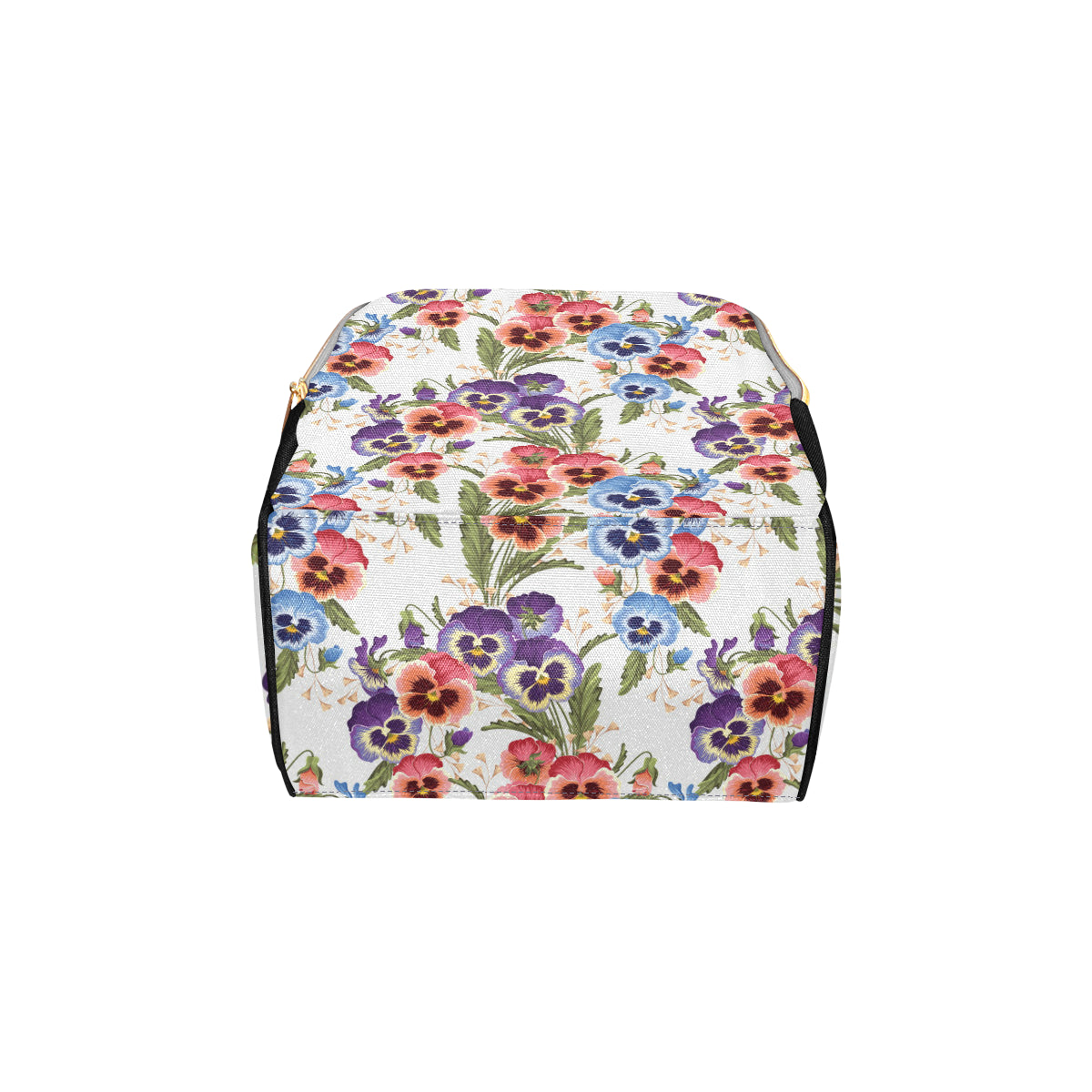 Pansy Pattern Print Design PS06 Diaper Bag Backpack
