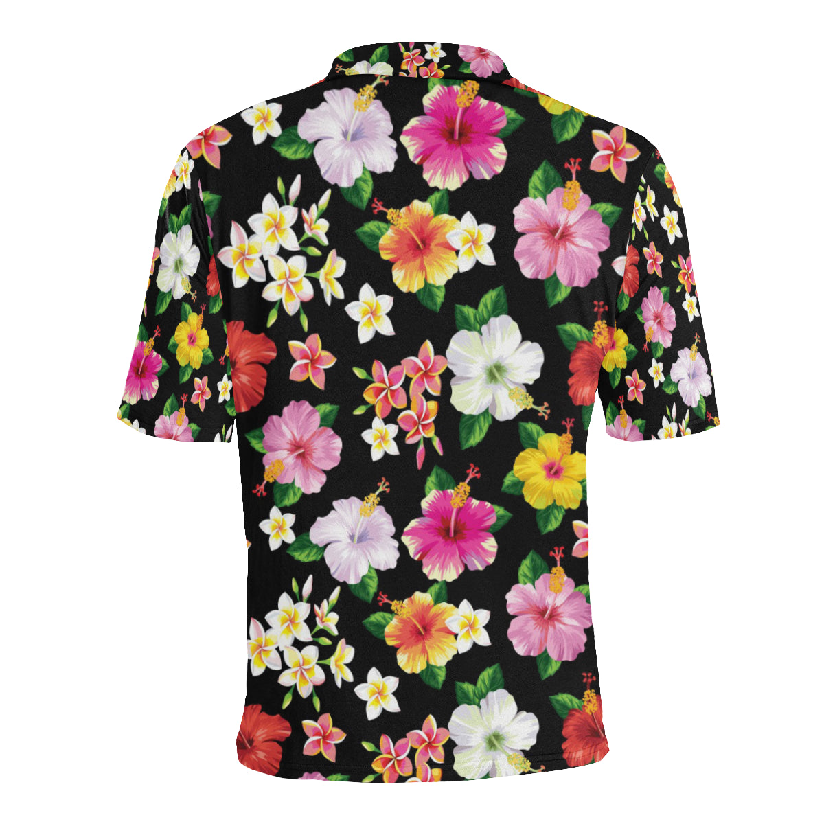 Hibiscus Pattern Print Design HB025 Men Polo Shirt