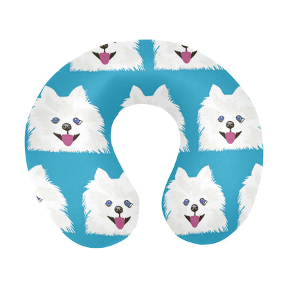 Pomeranians Pattern Print Design A05 U-Shaped Travel Neck Pillow