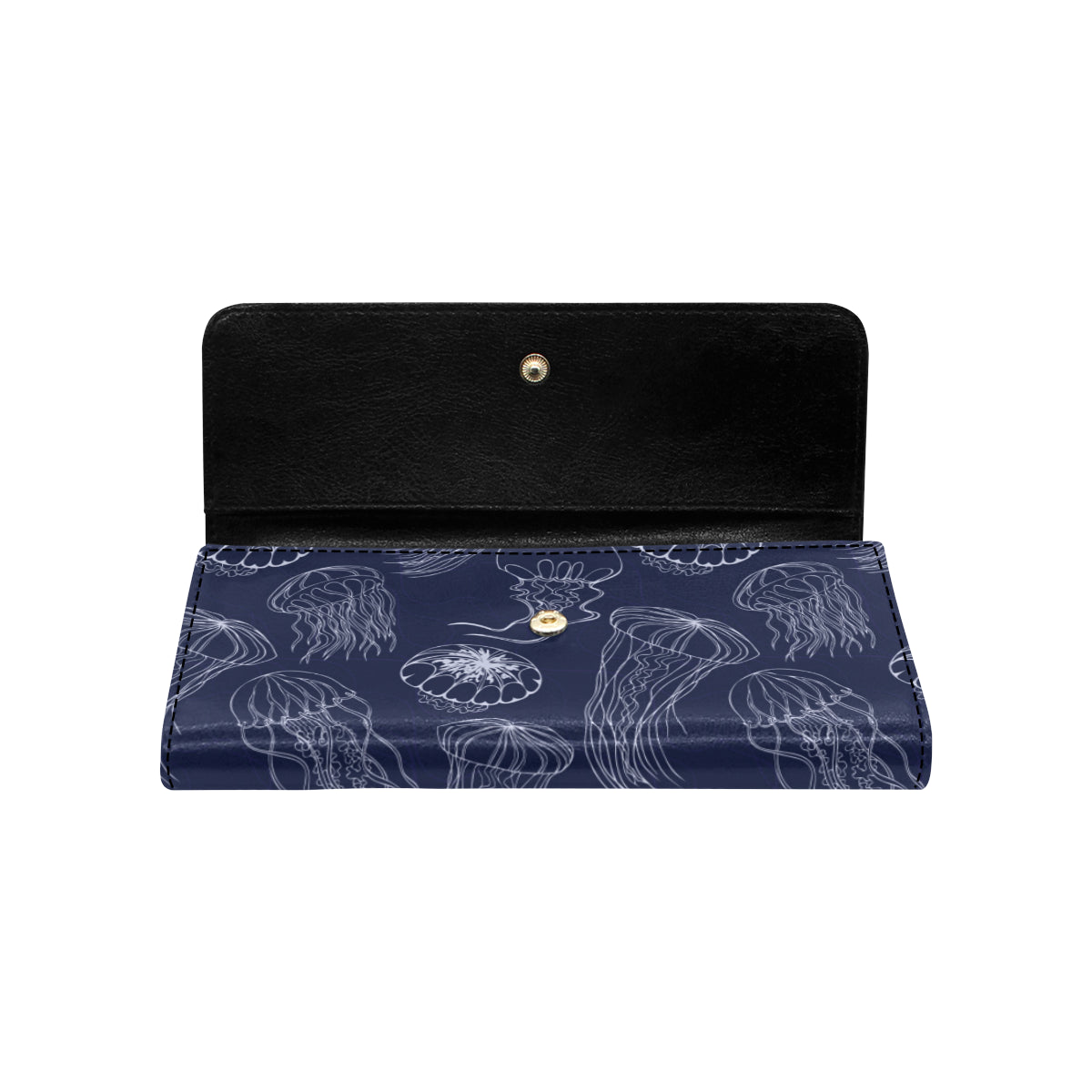 Jellyfish Pattern Print Design 05 Women's Trifold Wallet