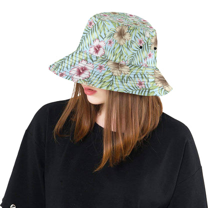 Tropical Flower Pattern Print Design TF05 Unisex Bucket Hat