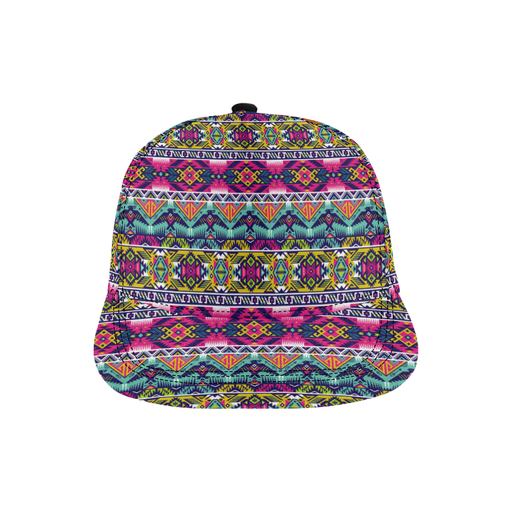 Indian Navajo Color Themed Design Print Snapback Cap