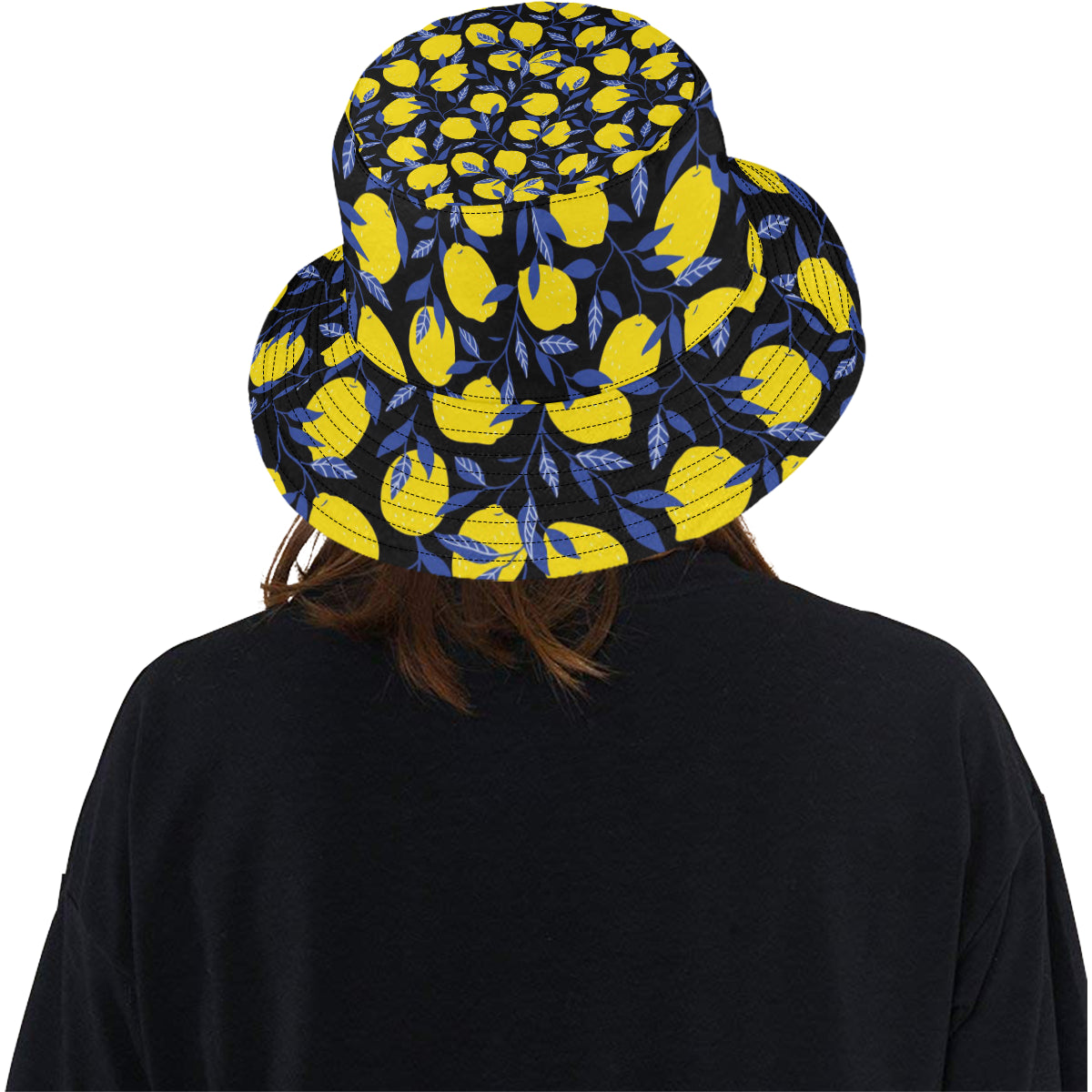Lemon Pattern Print Design LM01 Unisex Bucket Hat