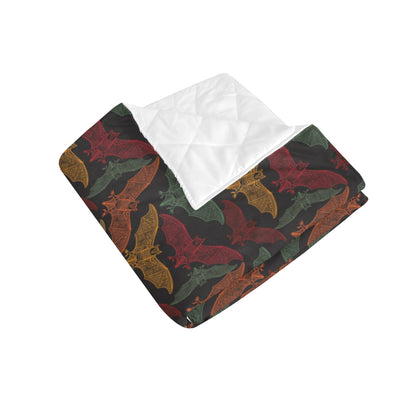 Bat Tribal Pattern Print Design 03 Premium Quilt