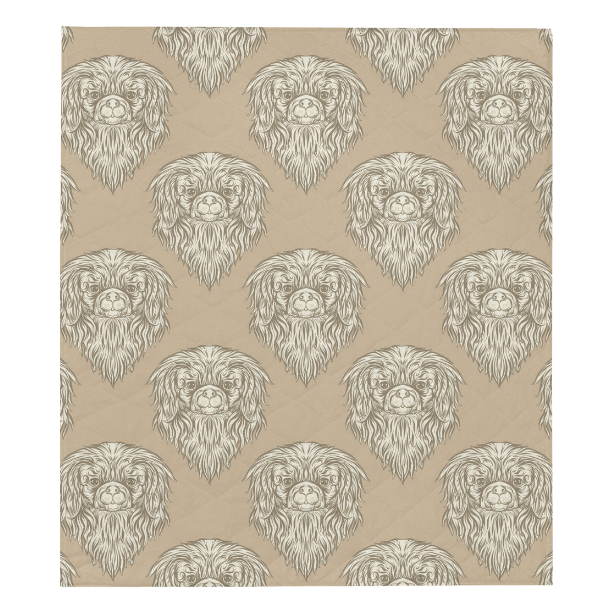 Pekingese Pattern Print Design A01 Premium Quilt
