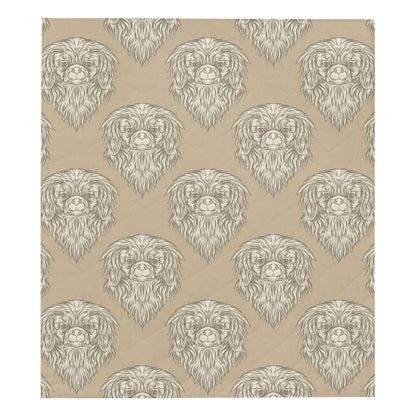 Pekingese Pattern Print Design A01 Premium Quilt