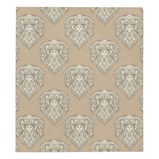 Pekingese Pattern Print Design A01 Premium Quilt