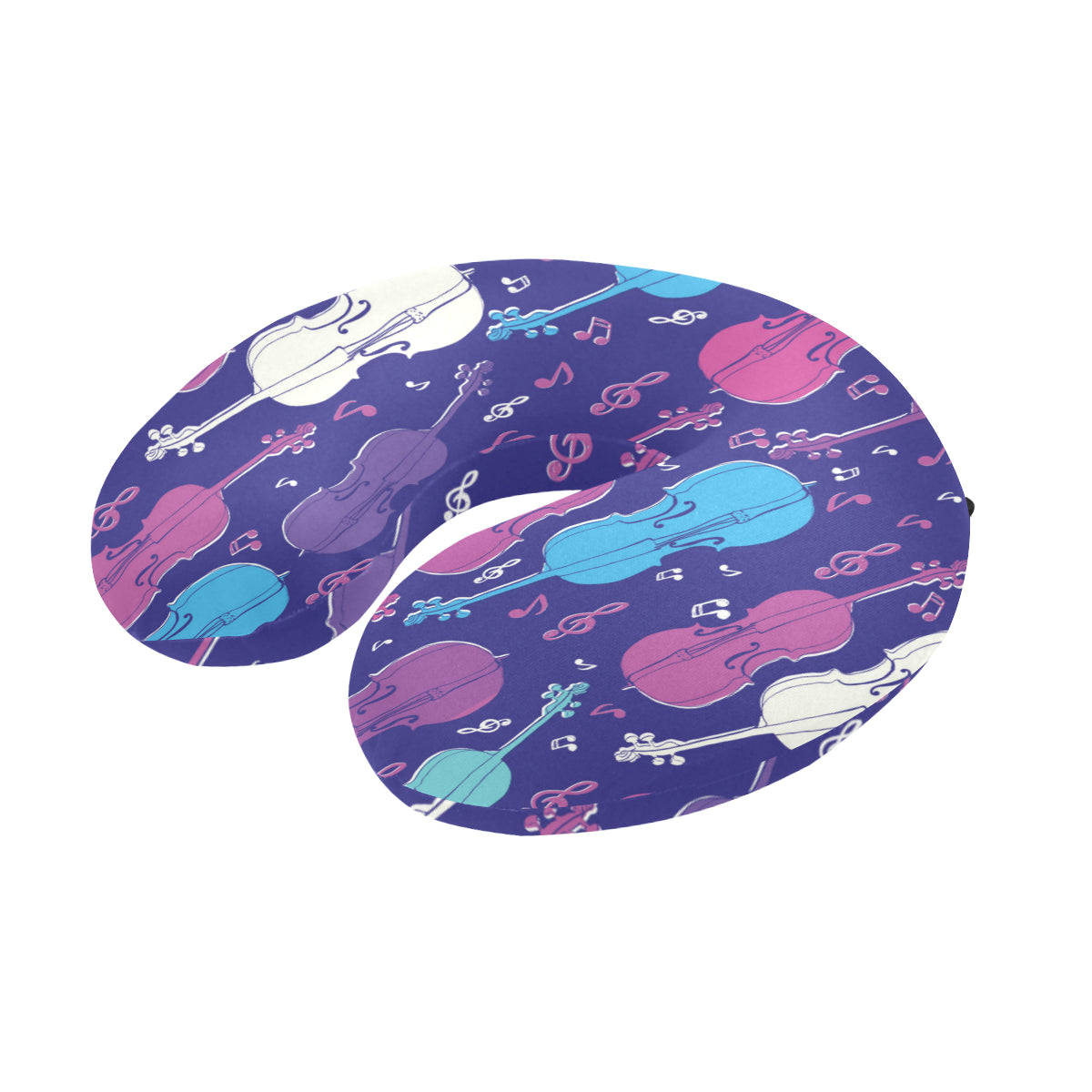 Cello Pattern Print Design 01 U-Shaped Travel Neck Pillow