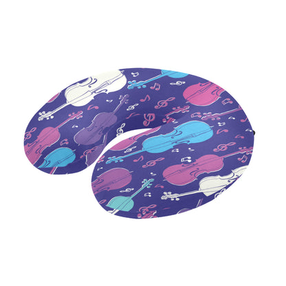 Cello Pattern Print Design 01 U-Shaped Travel Neck Pillow