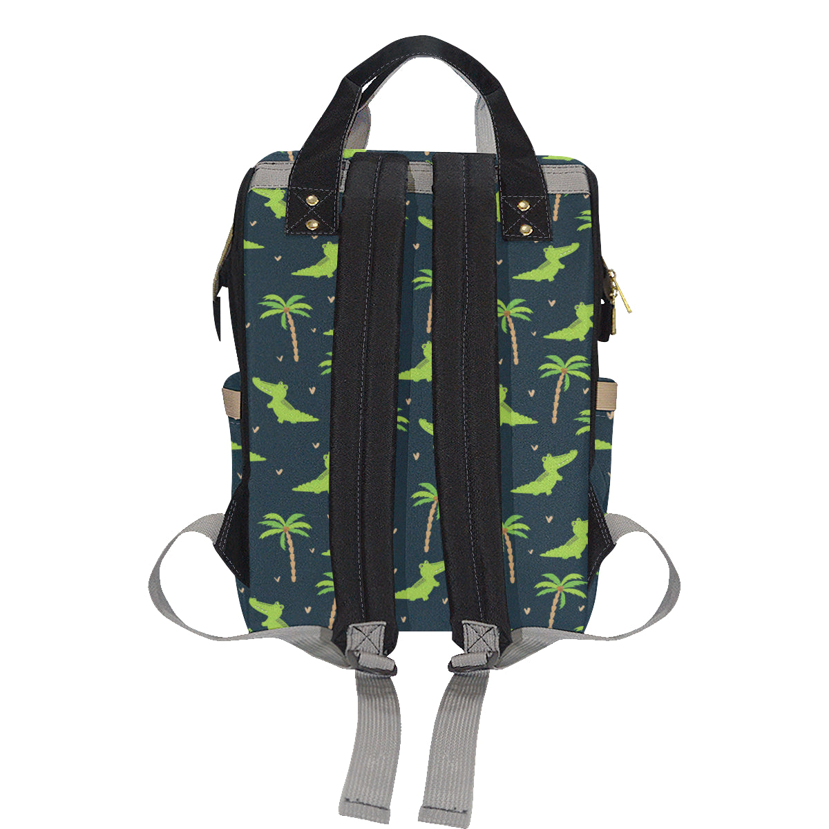 Alligator Pattern Print Design 02 Diaper Bag Backpack