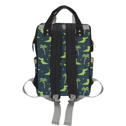 Alligator Pattern Print Design 02 Diaper Bag Backpack