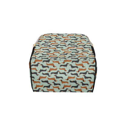 Dachshund Cute Print Pattern Diaper Bag Backpack