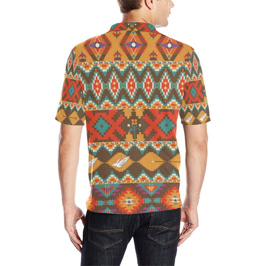 Native Pattern Print Design A01 Men Polo Shirt