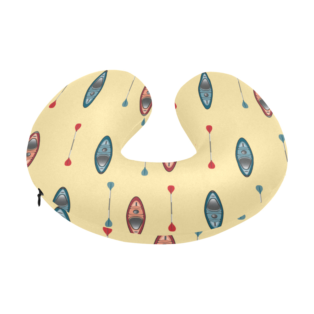Kayak Pattern Print Design 02 U-Shaped Travel Neck Pillow