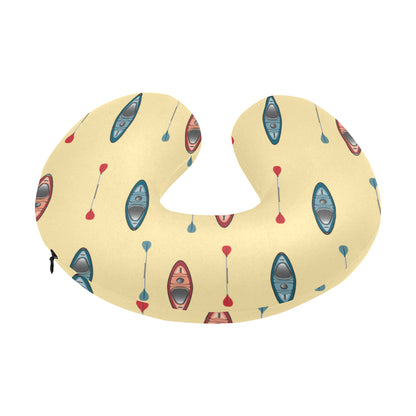 Kayak Pattern Print Design 02 U-Shaped Travel Neck Pillow
