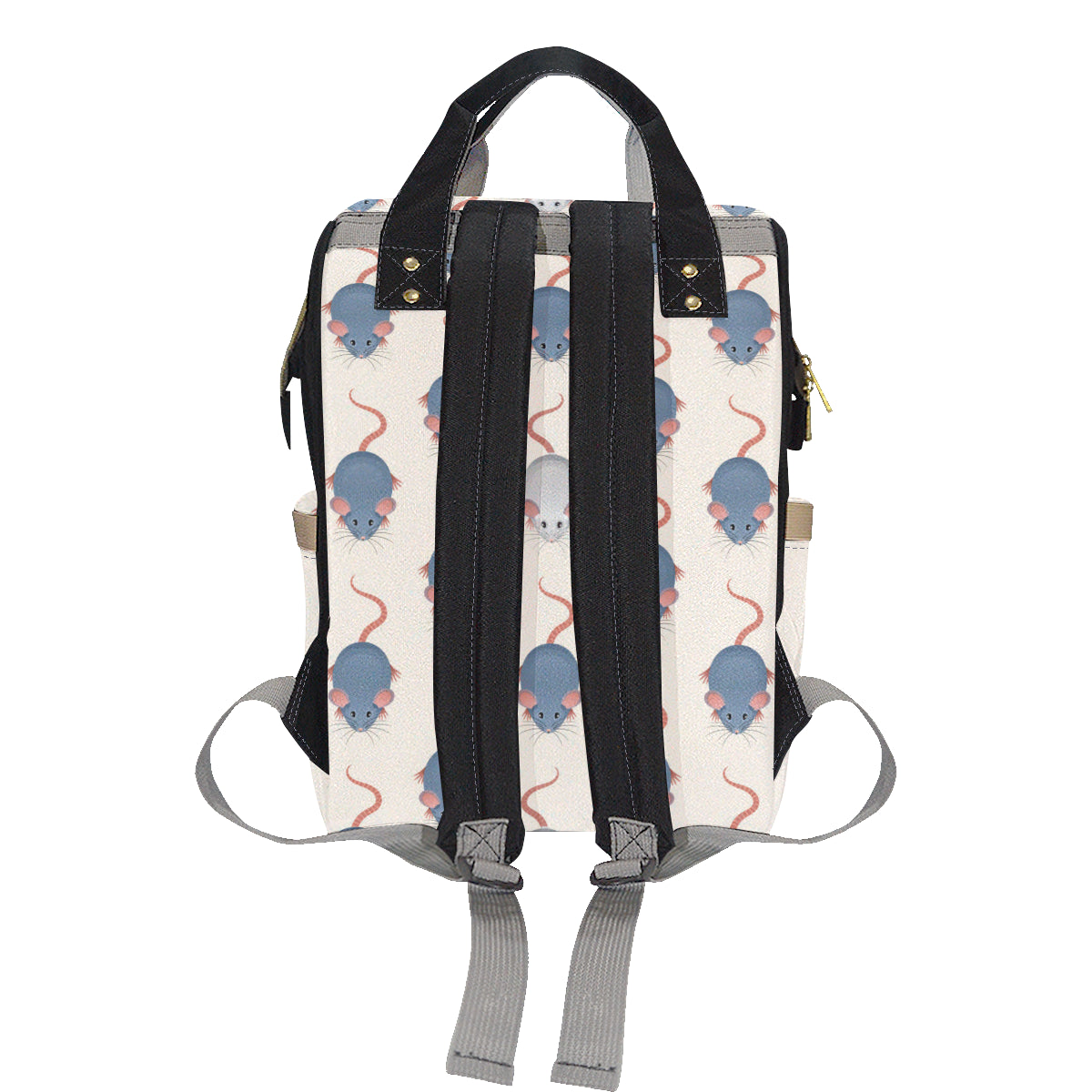 Rat Pattern Print Design 03 Diaper Bag Backpack