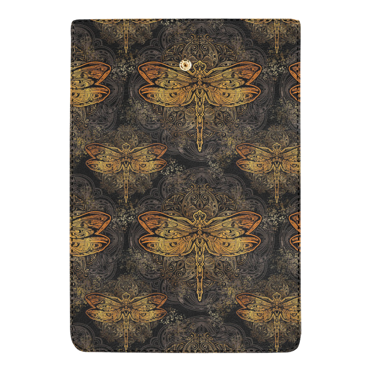 Gold Dragonfly Mandala Women's Trifold Wallet