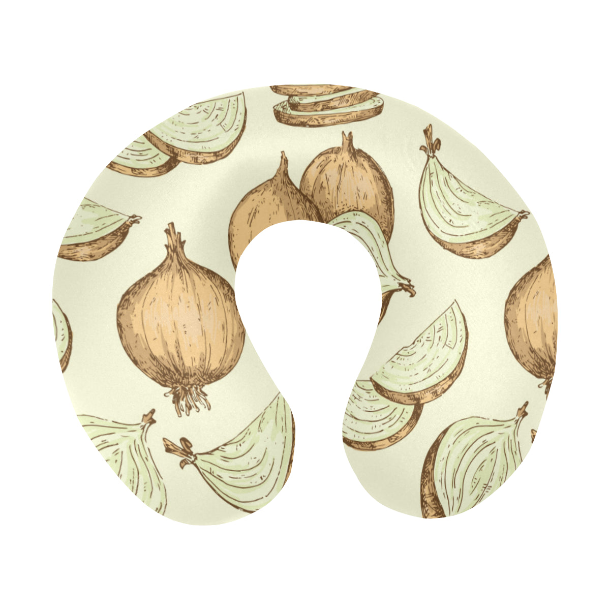 Onion Pattern Print Design A02 U-Shaped Travel Neck Pillow