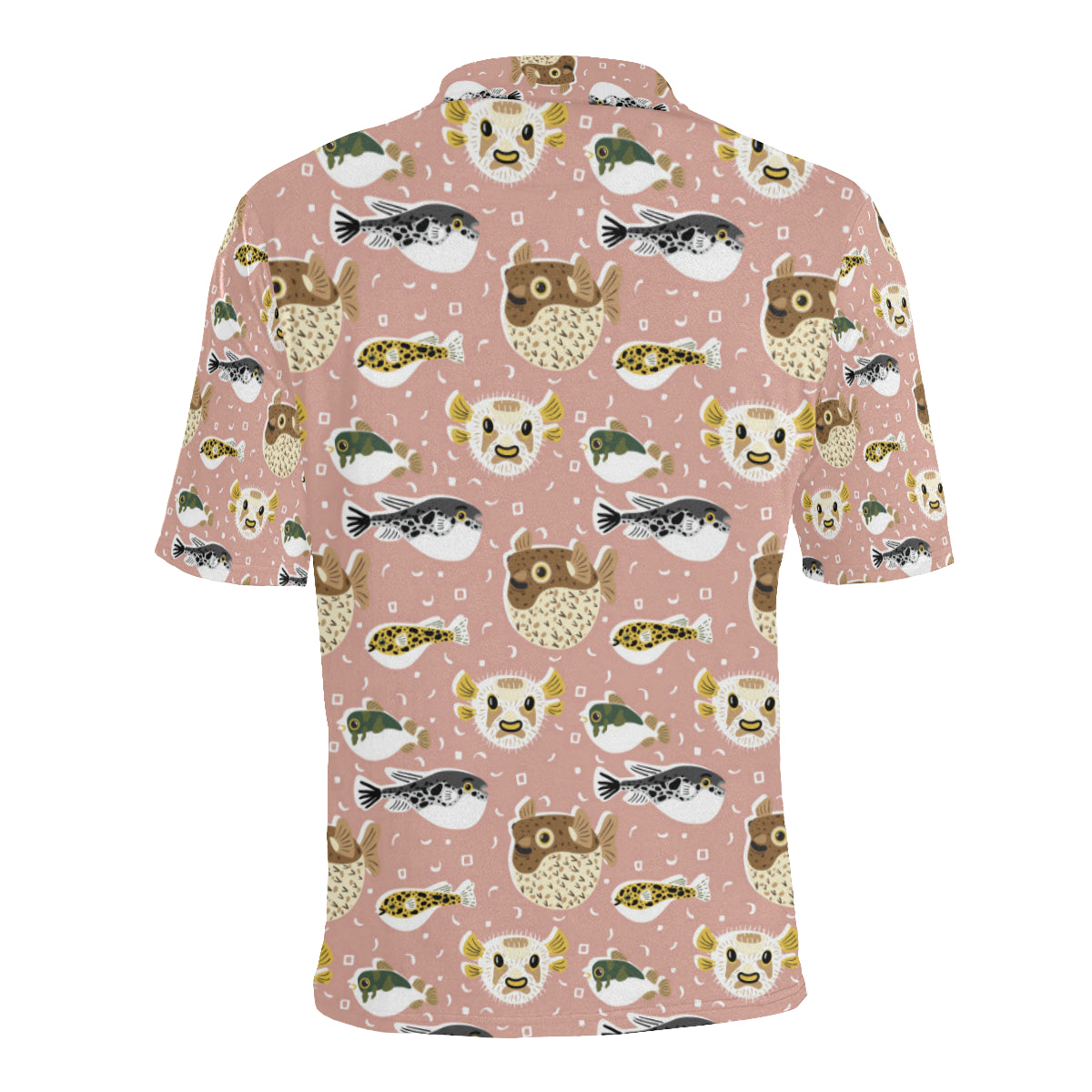 Fugu Cute Pattern Print Design 01 Men Polo Shirt