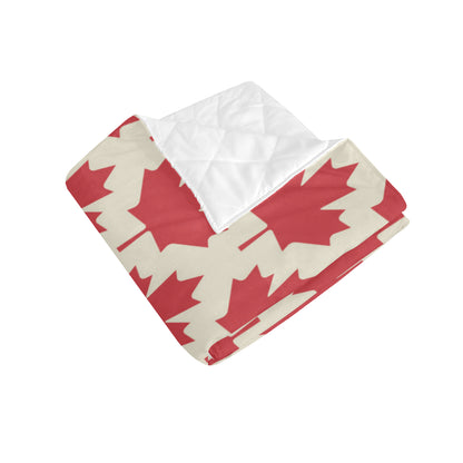 Maple Leaf Pattern Print Design 03 Premium Quilt