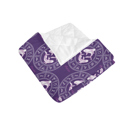 Pisces Pattern Print Design A02 Premium Quilt