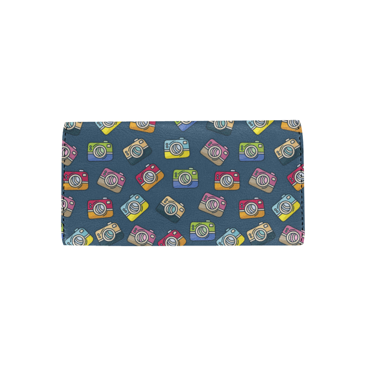 Camera Pattern Print Design 03 Women's Trifold Wallet