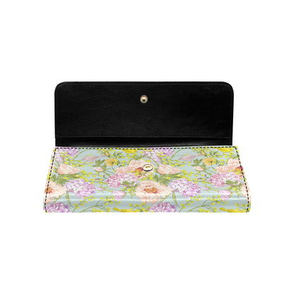 Hydrangea Pattern Print Design HD02 Women's Trifold Wallet